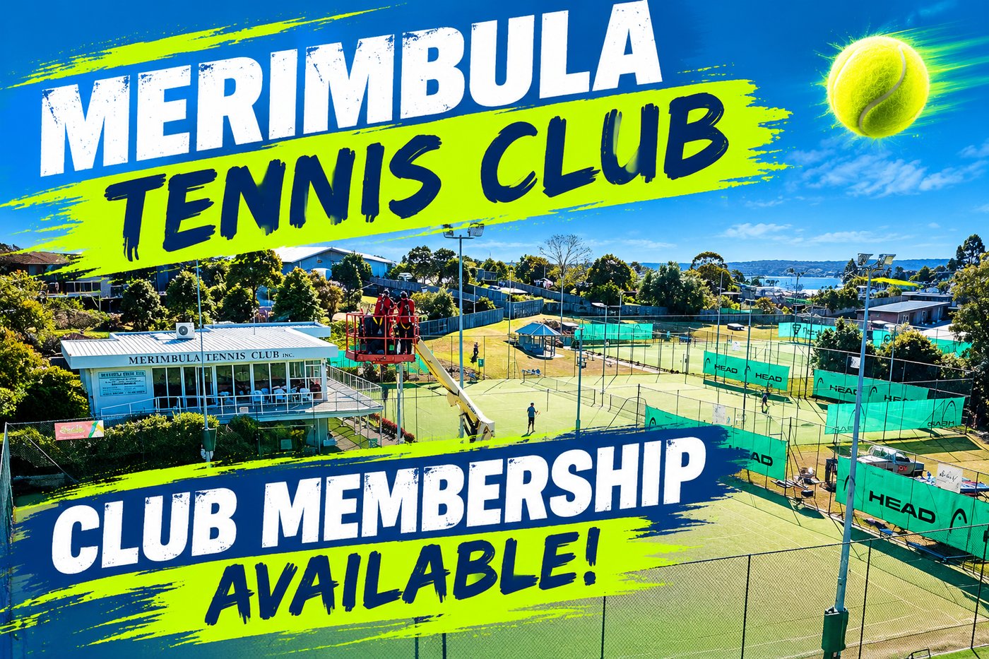 Merimbula Tennis Club courts and clubhouse — club membership available